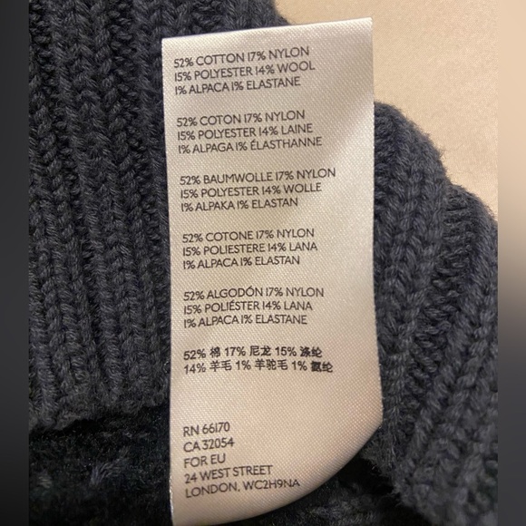 Free People Snow Drop Cardigan Sweater Black Sz Small wool alpaca dark academia - Picture 5 of 5